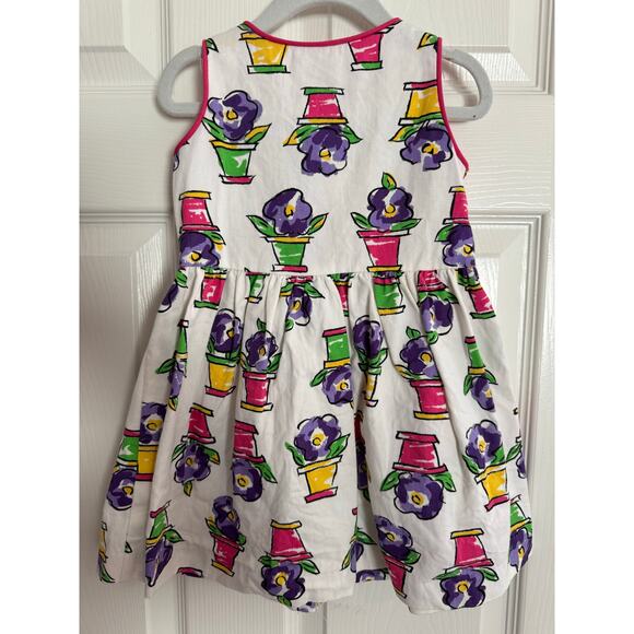 Vintage Ceil Ainsworth NY Flower Pot Cotton Dress Size 3T - Picture 2 of 5